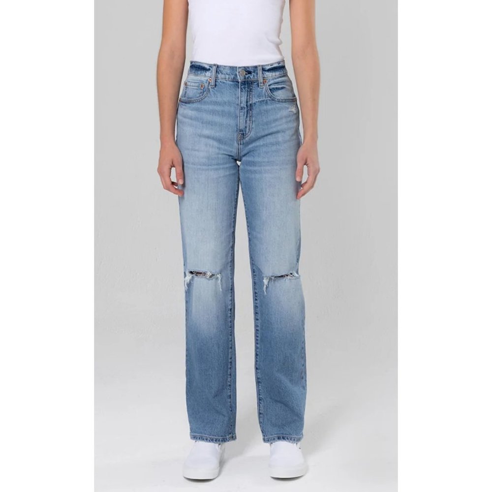 Daze Denim Sundaze High Rise Dad Jeans - Medium Blue